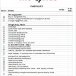 Wedding Checklist Template Free Printable Wedding