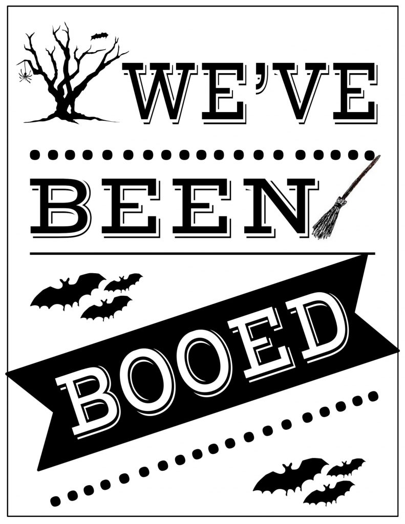 You Ve Been Booed Free Printable Signs Paper Trail Design