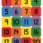 1 20 Number Chart For Preschool Number Chart Numbers