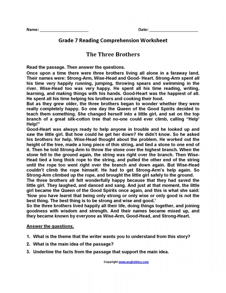 10 7Th Grade Summarizing Worksheet Reading 