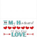 10 Best Printable Valentine Cards For Husband Printablee