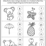 10 Printable Beginning Sounds Worksheets Preschool 1st