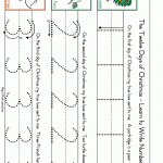 12 Days Of Christmas Number Worksheets Holiday  From 12 Days Of Christmas Worksheets Kindergarten