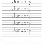 12 Months Of The Year Handwriting Worksheets