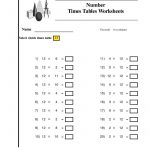 12 Times Table Worksheet To Learn Times Tables