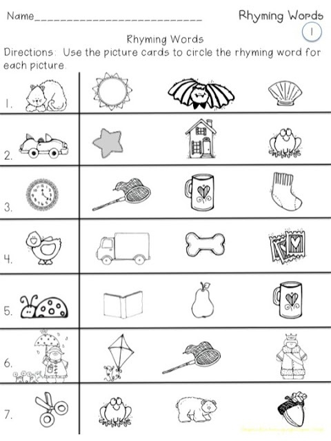 15 Best Images Of 1st Grade Rhyming Worksheets Rhyming 