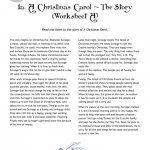 1a A Christmas Carol The Story Worksheet A  From A Christmas Carol Story Worksheets