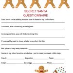 25 Printable Secret Santa Questionnaire Templates
