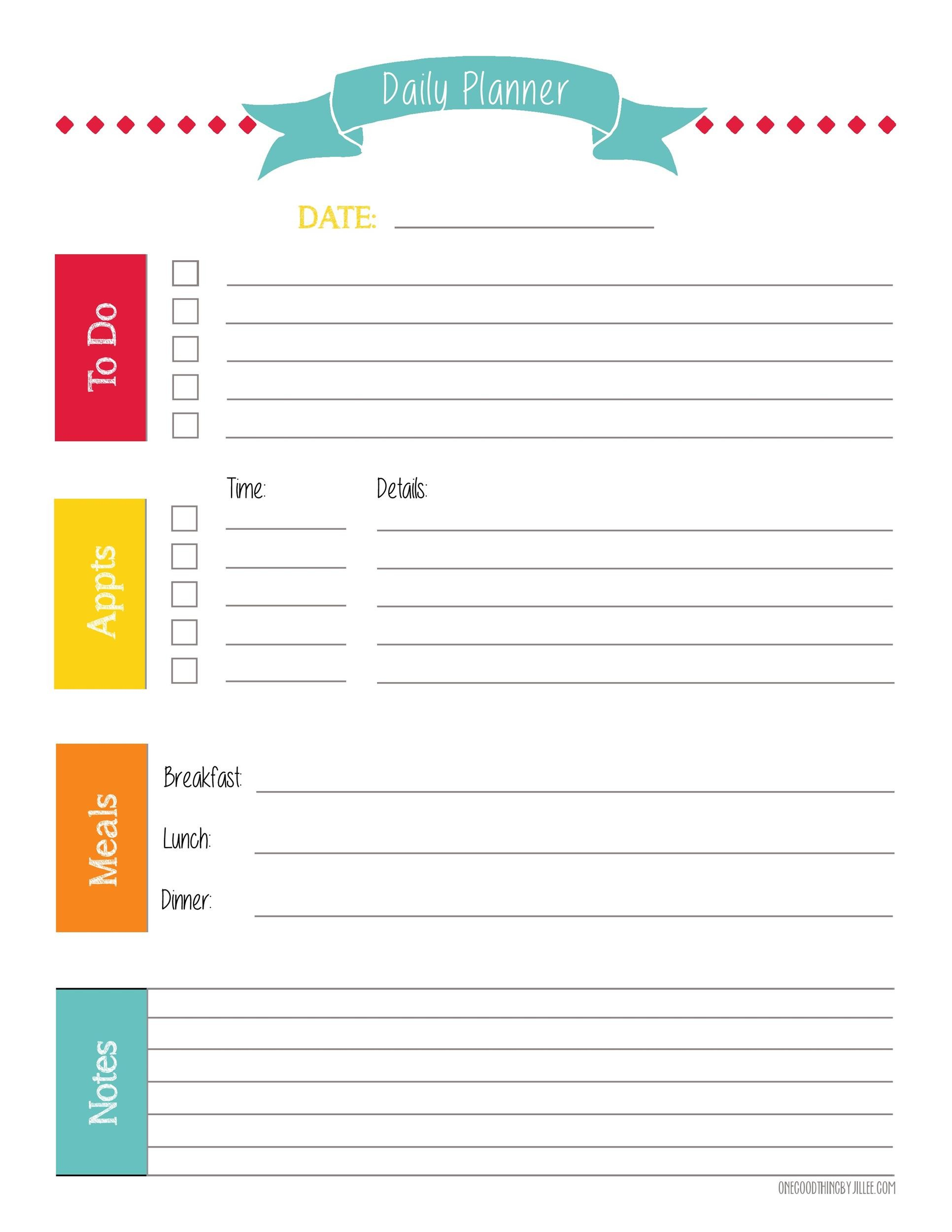 47 Printable Daily Planner Templates FREE In Word Excel PDF