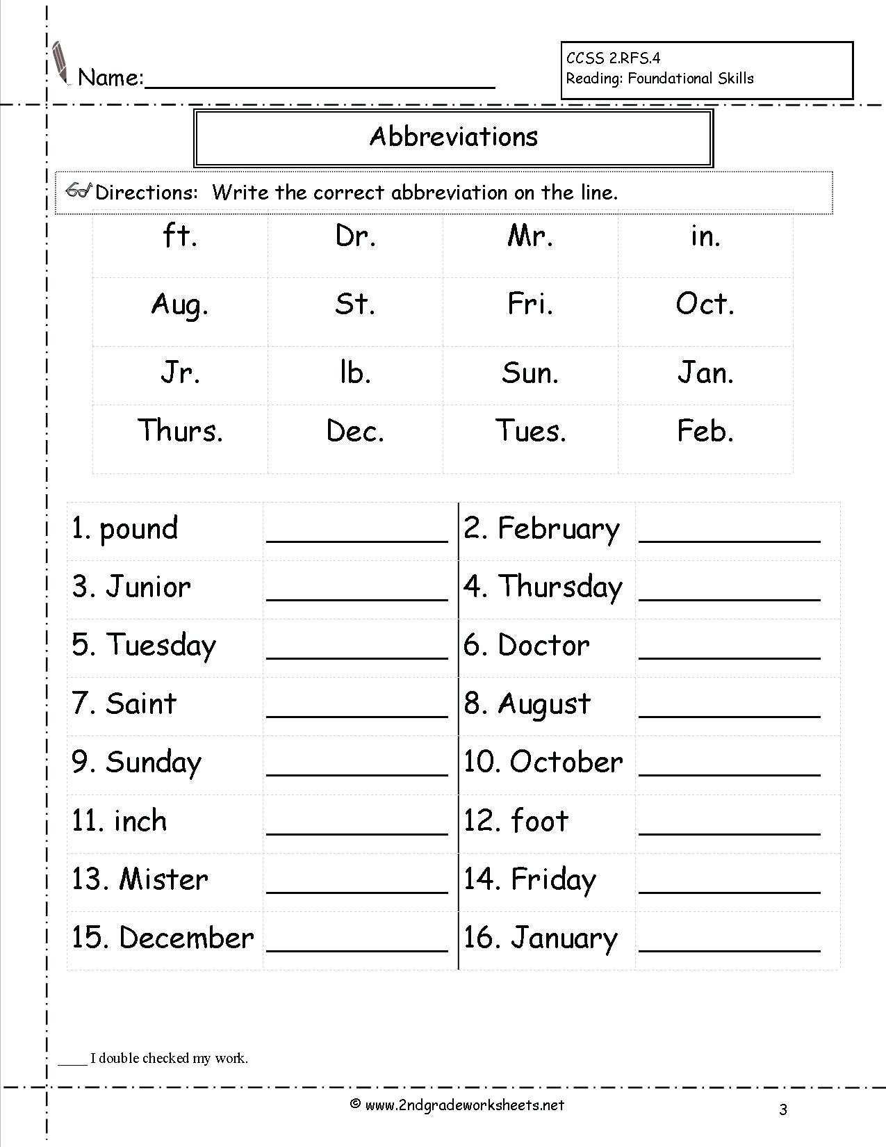 4Th Grade Printable Worksheets Language Arts Printable 