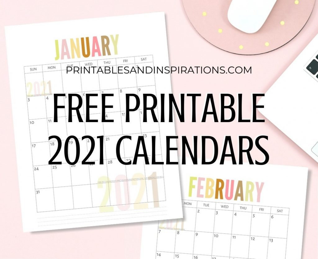 4X6 Free Printables 2021 Calendars Calendar Template