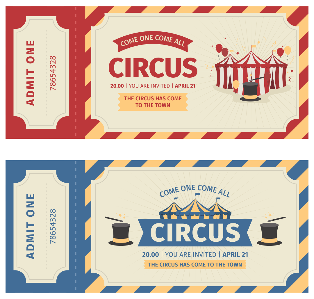 5 Best Free Carnival Printable Ticket Templates 