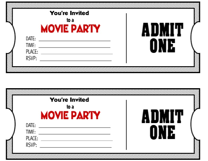 50 Free Raffle Movie Ticket Templates TemplateHub