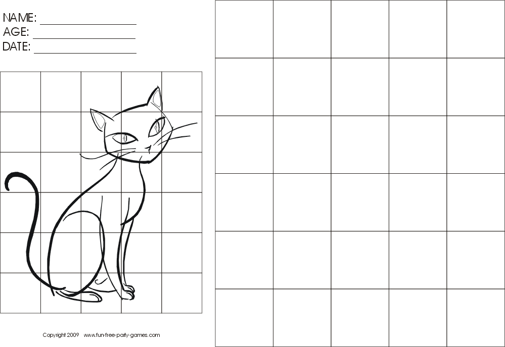 6 Best Images Of Worksheets Grid Art Free Printable Grid 