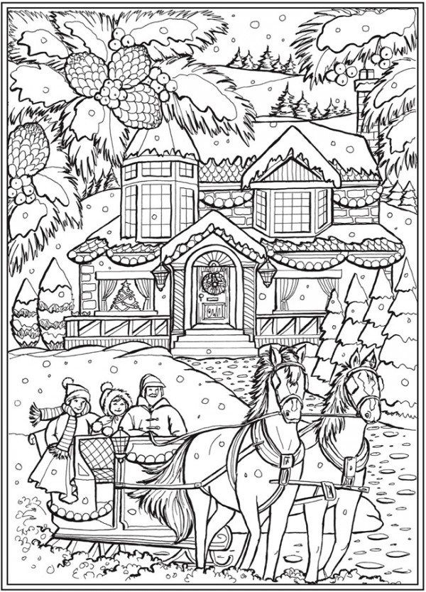 6 Country Christmas Coloring Pages Free Christmas 