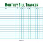 6 Monthly Bill Tracker Templates Word Templates