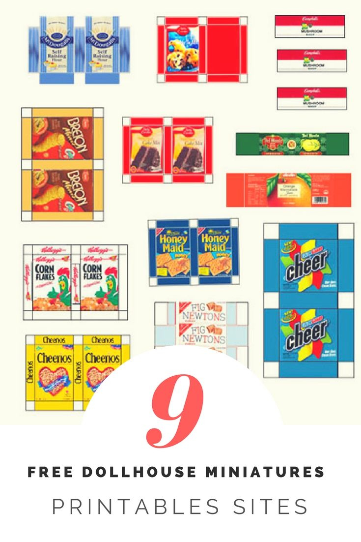 9 FREE Dollhouse Miniature Printables Sites Miniature 