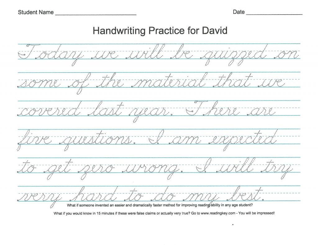 A To Z Teacher Stuff Tools Printable Handwriting Worksheet