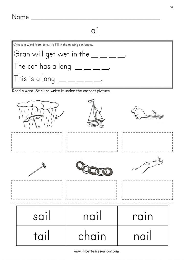 Free Printable Ai Phonics Worksheets | AlphabetWorksheetsFree.com