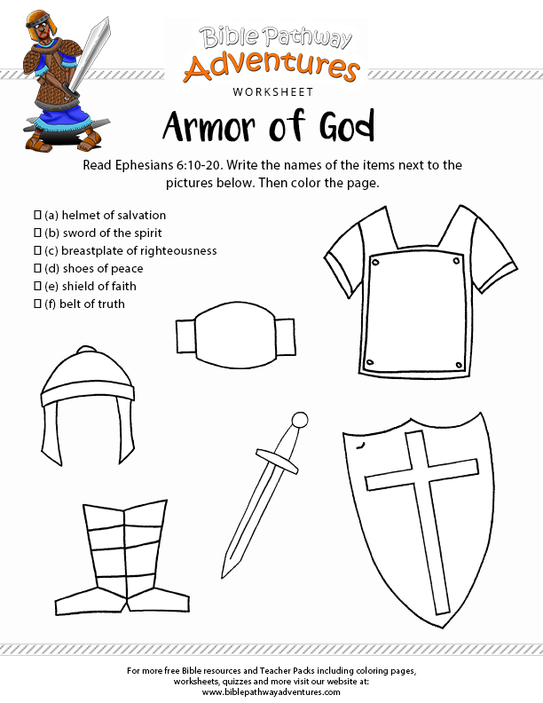 Armor Of God Armor Of God Childrens Church Lessons