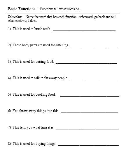 Awesome Language Printables Aphasia Therapy Aphasia 