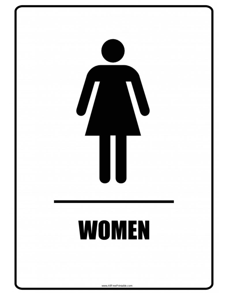 Bathroom Signs Poster Template