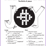 Birth Of Jesus Christmas Crossword Kids Korner  From Christian Christmas Worksheets