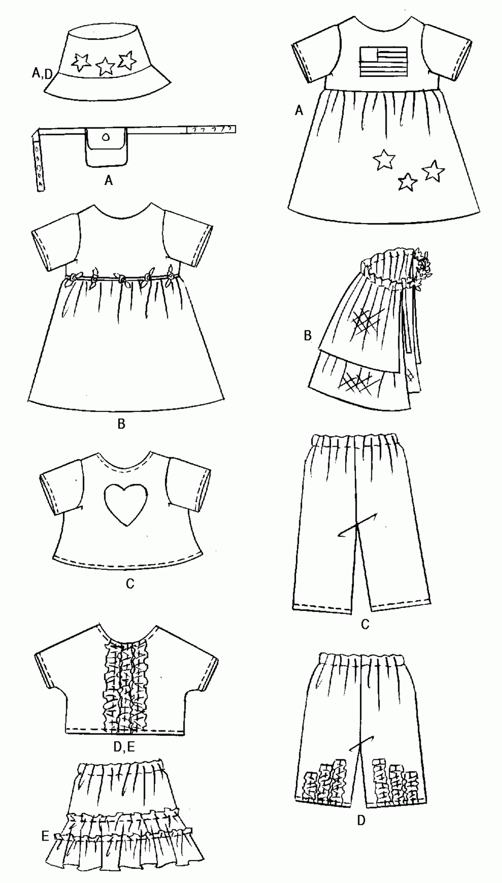 Butterick 3875 AG Doll Clothes Doll Clothes Patterns 