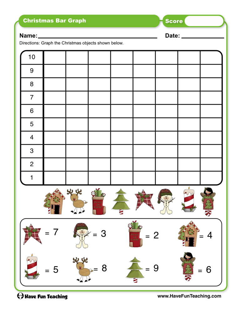 Christmas Bar Graph Worksheet Have Fun Teaching