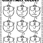 Christmas Color Word Worksheet Christmas Worksheets  From Christmas Color By Word Worksheets