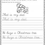 Christmas Cursive Handwriting Worksheets  From Christmas Cursive Worksheets