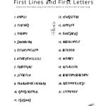 Christmas First Lines And First Letters The Gospel Home From First Letter Of Christmas Carols Worksheet
