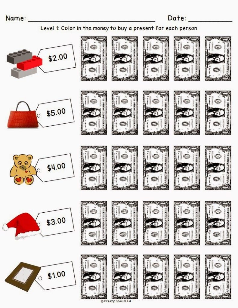 Christmas Holiday Shopping Worksheets For FREE Special 