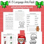 Christmas Language Arts Printable For Grade K 3  From Christmas Themed Language Arts Worksheets