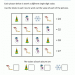 Christmas Math 5th Grade Worksheets