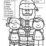 Christmas Math Worksheets For Kindergarten Christmas  From Free Christmas Math Coloring Worksheets