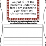 Christmas Punctuation Sentence Practice  From Christmas Punctuation Worksheets