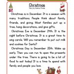 Christmas Reading Comprehension Worksheet Have Fun Teaching From Easy Christmas Reading Comprehension Worksheets