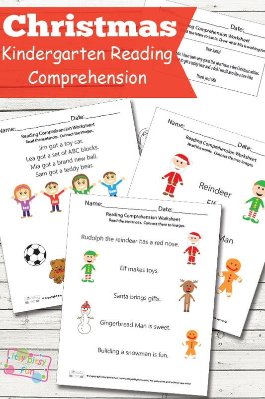 Christmas Reading Comprehension Worksheets For 