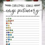 Christmas Song Emoji Game Worksheet  From Christmas Party Worksheets