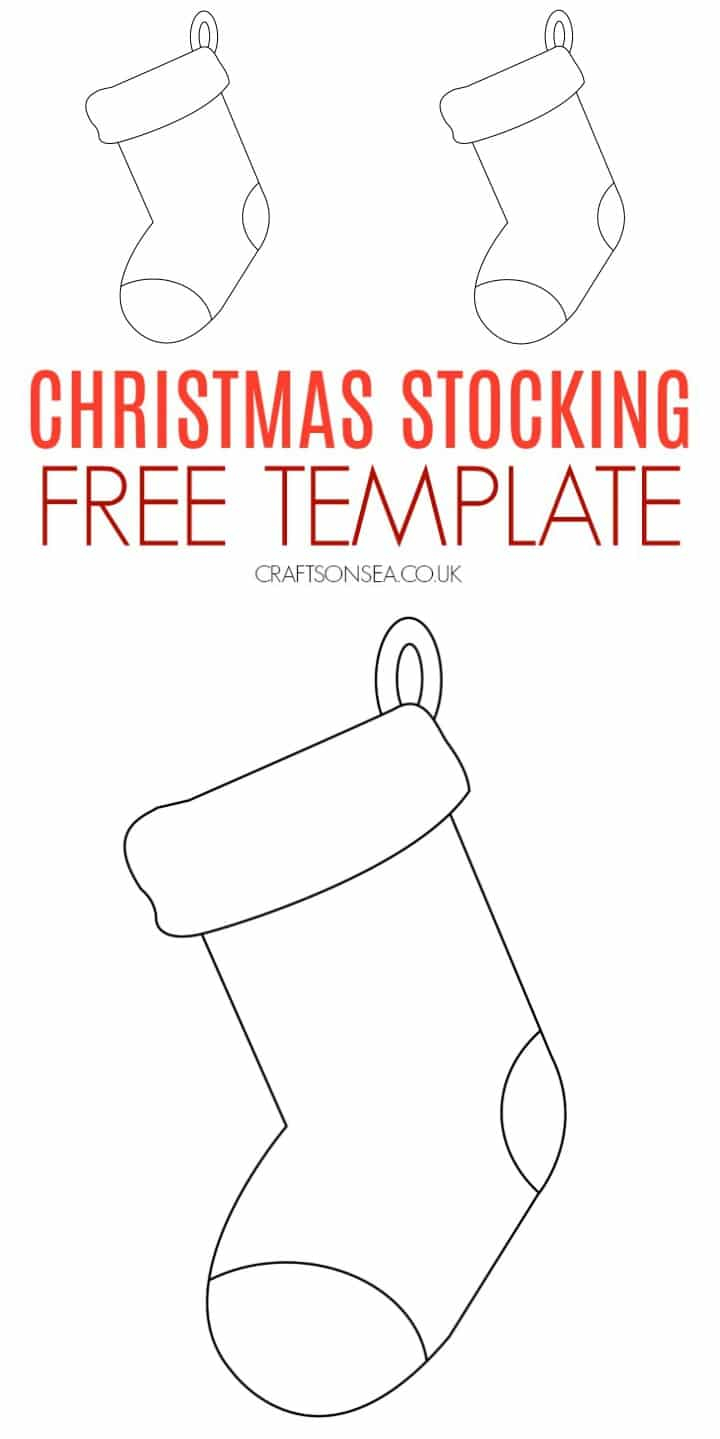Christmas Stocking Template FREE Printable Crafts On Sea
