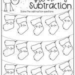 Christmas Subtraction Worksheet For Kindergarten  From Christmas Subtraction Worksheets