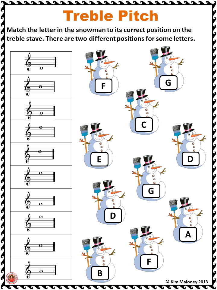 CHRISTMAS Themed Music Worksheets This PDF File Contains  From Christmas Music Theory Worksheets