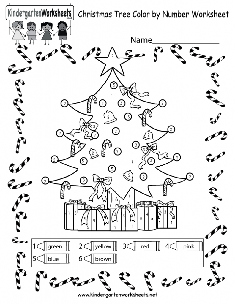 Christmas Tree Coloring Worksheet Free Color By Number