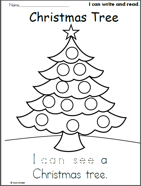Christmas Tree Read And Trace Made By Teachers