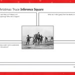 Christmas Truce Inference Square Worksheet Activity Sheet From The Christmas Truce Worksheet