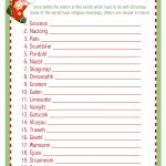 Christmas Word Scramble Free Printable The Flanders  From Scrambled Christmas Worksheet