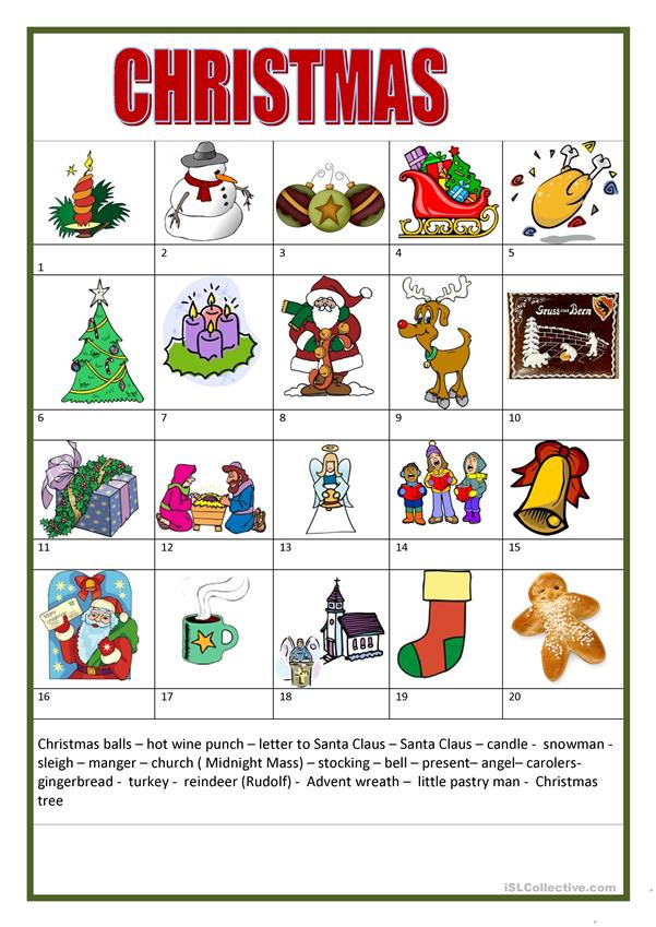 Christmas Worksheet Free ESL Printable Worksheets Made 