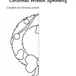 Christmas Wreath Symmetry Worksheet From Free Christmas Symmetry Worksheets