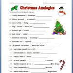 Classroom Freebies Christmas Analogies From Christmas Analogies Worksheet
